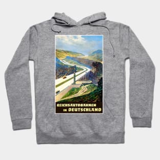 Vintage Travel Poster Germany Reichsautobahnen in Deutschland Hoodie